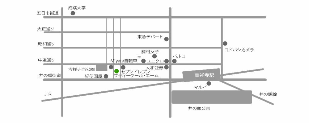 東京吉祥寺花屋プティークール・エームのショップマップ